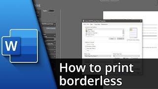 How to print borderless in Word | Change Margins in Word  Tutorial