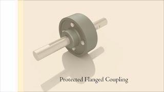 Protected Flanged Coupling assembly animation | Shaft Couplings | Autodesk Inventor