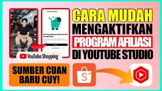 CARA AKTIFKAN PROGRAM AFILIASI SHOPEE DI YOUTUBE STUDIO‼️