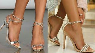 Stunning open toe party wear high heels sandals for ladies #2020