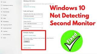 Windows 10 Not Detecting Second Monitor || Solution For Connecting Second Monitor In Windows 10