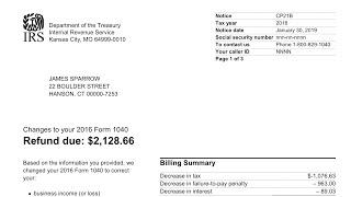 How to understand your CP21B Notice (Adjustment Notice, Tax Refund Due)