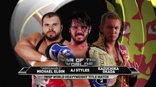 ROH AJ Styles vs Kazuchika Okada vs Michael Elgin War Of The Worlds 2014 Highlights