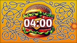 4 Minute Cartoon Style Burger  Timer Bomb 