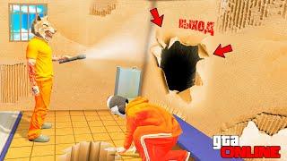 Escape FROM CARDBOARD PRISON CHALLENGE! Trying to get out of prison in 24 hours in GTA 5 ONLINE