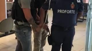 Vigilante Sendo Preso Dentro de Agência Bancária em Jataí, Goiás.