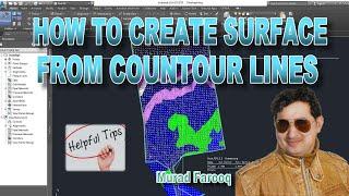 How to Create Surface from Contours lines in Autodesk Civil 3D And AutoCAD.