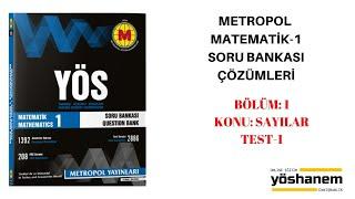 SAYILAR / TEST-1 (Metropol Yayınları-Matematik-1 Soru Bankası) #yöshanem #onlineyöskursu