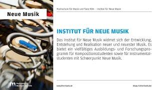 Institut für Neue Musik an der HfMT Köln