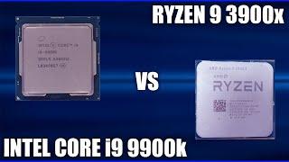 CPU Intel Core i9 9900k vs AMD Ryzen 9 3900x. Comparison + tests in games!