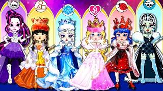 FROZEN EXTREME MAKEOVER! - How to Become Winter Princess! | Best DIY Paper Dolls Fashion