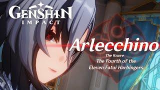 Arlecchino The Knave First Appearance Cutscene | Fatui Harbinger Meeting | Genshin Impact 4.1