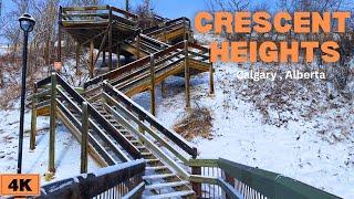 Extreme cold  at crescent heights Calgary in February 2025 | 4k immersive walk | haya vlog