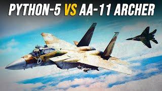 F-15 Eagle Vs Mig-29 Dogfight | Python-5 Vs Archer Trick Shots | Digital Combat Simulator | DCS |