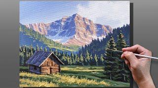 "Alpine Solitude" Landscape Acrylic Painting