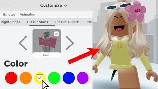 YOU CAN NOW CHANGE COLORS OF YOUR CLOTHES