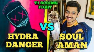 Hydra Danger vs Soul Aman vs Hydra Nucleya full intense fight in t1 scrims | Bgmi Live | Pubg mobile