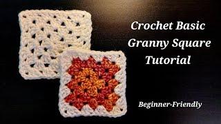 Crochet Basic Granny Square Tutorial for Absolute Beginners | The Crochet Theory 