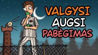 MINECRAFT VALGYSI AUGSI KALĖJIMO PABĖGIMAS!