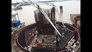 how to made padma bridge  structure work , padma bridge pillar structure , padma river bridge