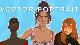 Vector Portrait Procreate Tutorial | Taya Shania Art