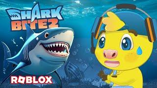 HUYENDO DE UN TIBURÓN ENORME Y HAMBRIENTO EN SHARKBITE 2 DE ROBLOX