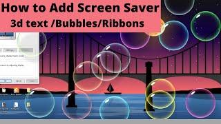 how to set screensaver change 3d text windows 7//Add Your Name in the Screen Saver