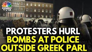 Protests Turn Violent In Greece As Govt Faces No Confidence Motion | Greece News | N18G | CNBC TV18