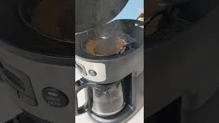 Coffee pot is way overfilled and muddy brew cinnamon flavored strong