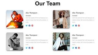 How To Create Responsive Team Section Using HTML CSS And Bootstrap.