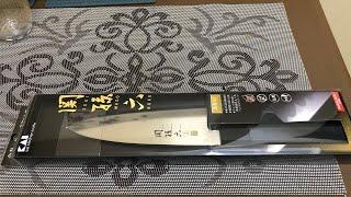 Deba knife from KAI seki mago roku unbox. Pisau Deba potong ikan