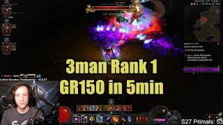 5min GR150 - 3man Rank 1 with Tal Rasha Meteor Wizard Season 27