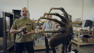 The practical facehuggers in Alien: Romulus