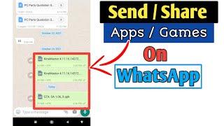 How to Send or Share Apps Games on WhatsApp in 2024