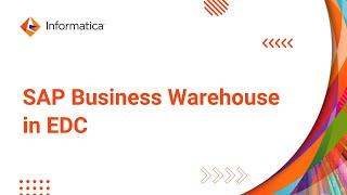 SAP Business Warehouse in EDC