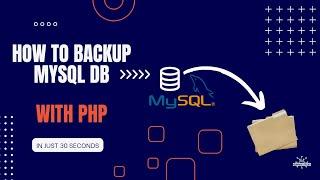 How to Backup Data From My Sql Database with PHP