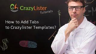 How to Add Tabs to Crazylister Templates? Crazylister Tutorial