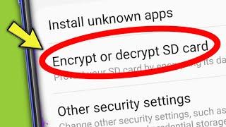 Encrypt or Decrypt SD Card in Android Smart Phone F41