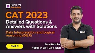 CAT 2023 Answer Key (Slot 3 | DILR) | Detailed CAT 2023 Question & Answer with Solution | BYJU'S