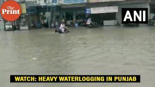 Watch: Waterlogging on Punjab roads due to heavy rainfall