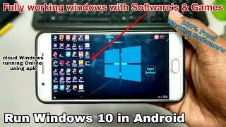 Run Windows 10 in Android with working Software's and Games 2020 100% Proof | Windows 10 in Android