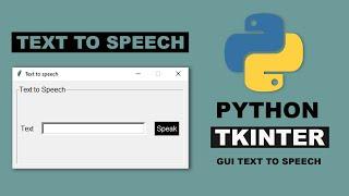 Text to speech GUI convertor using Tkinter in Python