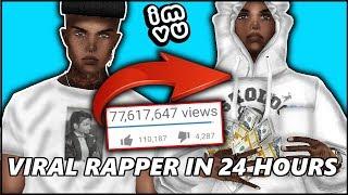 BECOMING A VIRAL RAPPER IN 24 HOURS CHALLENGE !!! (IMVU)