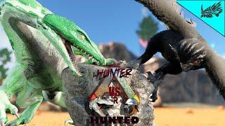 TRYING TO SURVIVE A LAKE MONSTER AND A DEADLY BIRD! ARK HUNTER VS HUNTED PART 3