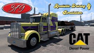 Jon Ruda Peterbilt 379 | Realistic Driving | American Truck Simulator | 6PM Central USA