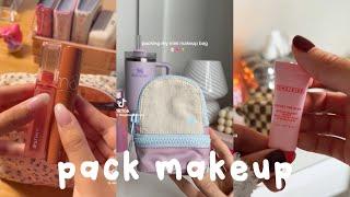 let's pack my makeup bag! asmr tiktok