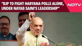 Haryana Assembly Elections | "BJP To Fight Polls Alone, Under Nayab Saini's Leadership": Amit Shah