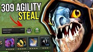 WORLD RECORD?! - 309 Agility Steal Slark Essence Shift by Ana 7.12 | Dota 2