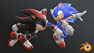 SONIC & SHADOW + DELUXE (Blender rigs) RELEASE !!