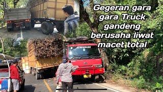 Sitinjau Lahor|| Kacau Truck gandeng terjepit membuat macet total